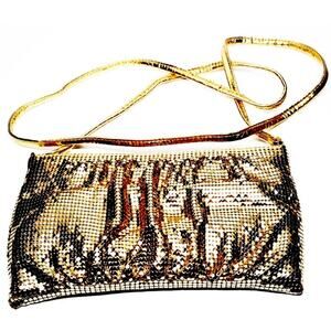 Vintage Gold Mesh 70’s Disco Purse SCARFACE Michelle Pfiffer Style LIKE NEW EC